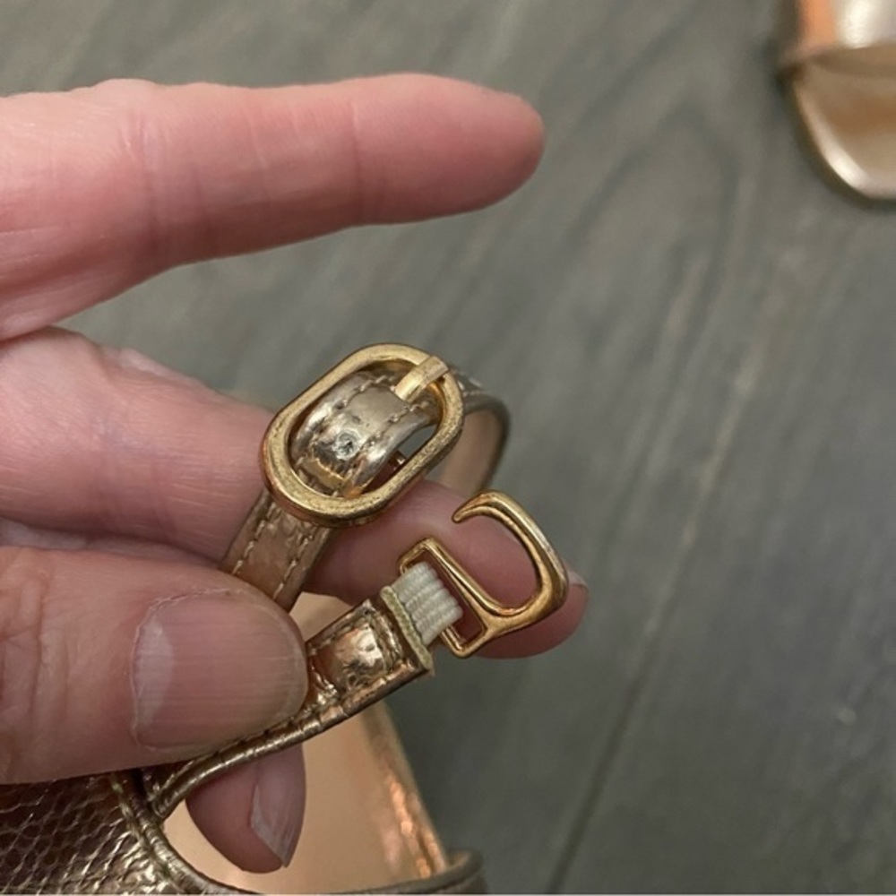 Rose Gold Strappy Stiletto Sandels - Picture 8 of 8